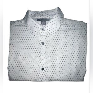 Van Heusen White Shirt with Black Dots